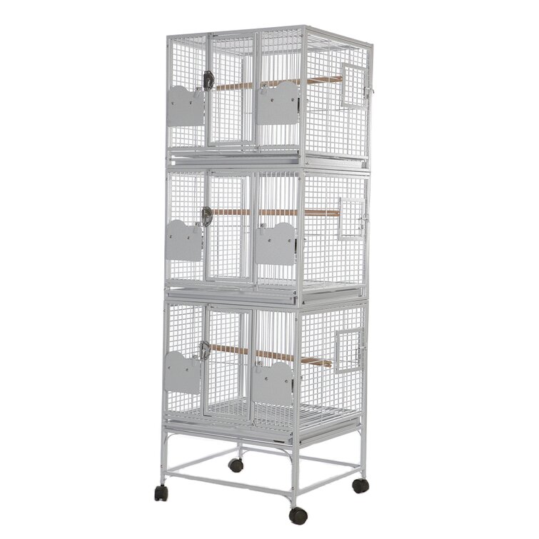 Triple store bird cage